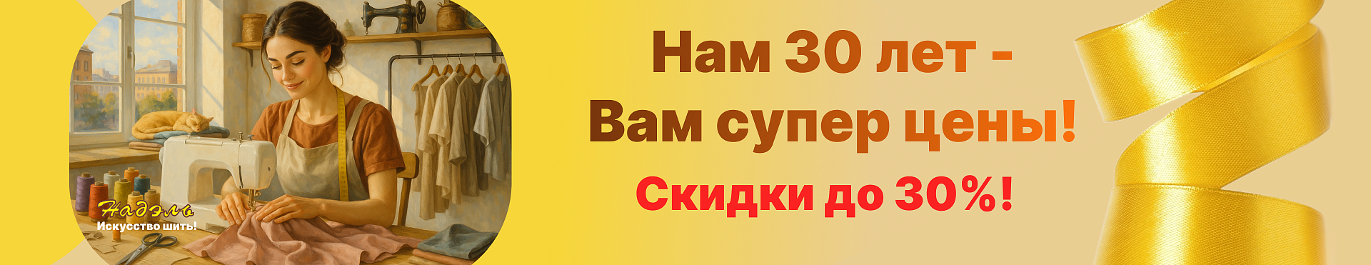 Нам 30 лет- вам супер цены!